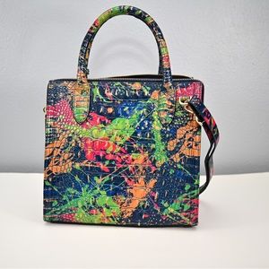 Brahmin shoulder/tort. tropical multi color. Primary color is green